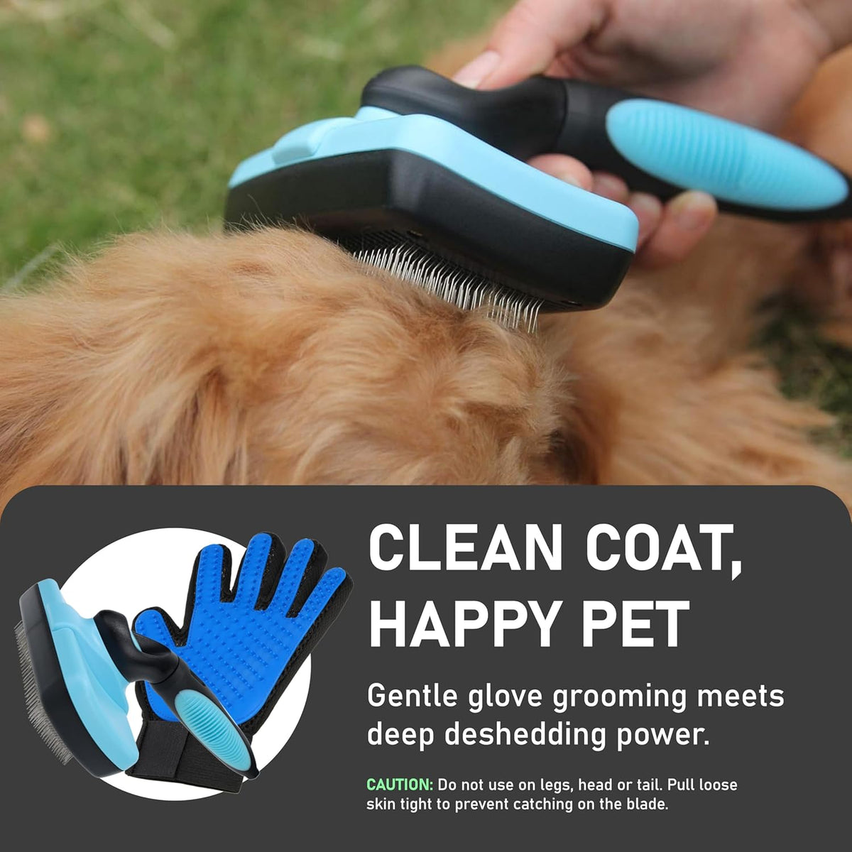Maxpower Planet Pet Grooming Brush - Double Sided Shedding and Dematting Undercoat Rake Comb for