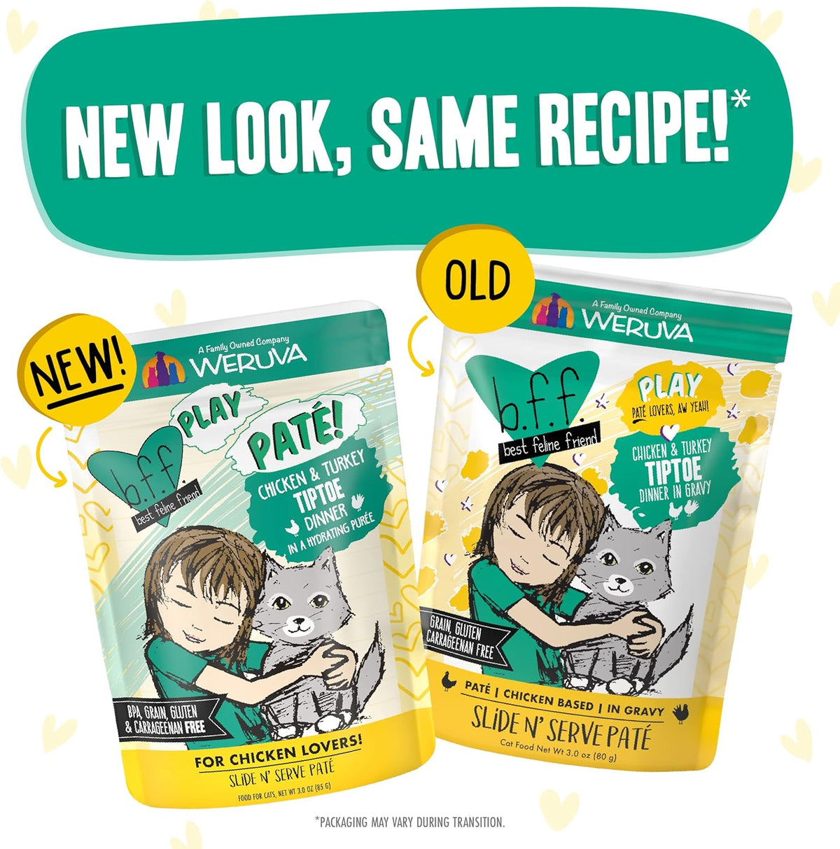 B.F.F. PLAY - Best Feline Friend Paté Lovers, Aw Yeah!, Chicken & Turkey Tiptoe with Chicken &