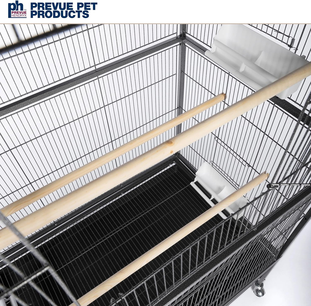 Prevue Pet Products Wrought Iron Flight Cage with Stand F040 Black Bird Cage, 31-Inch by