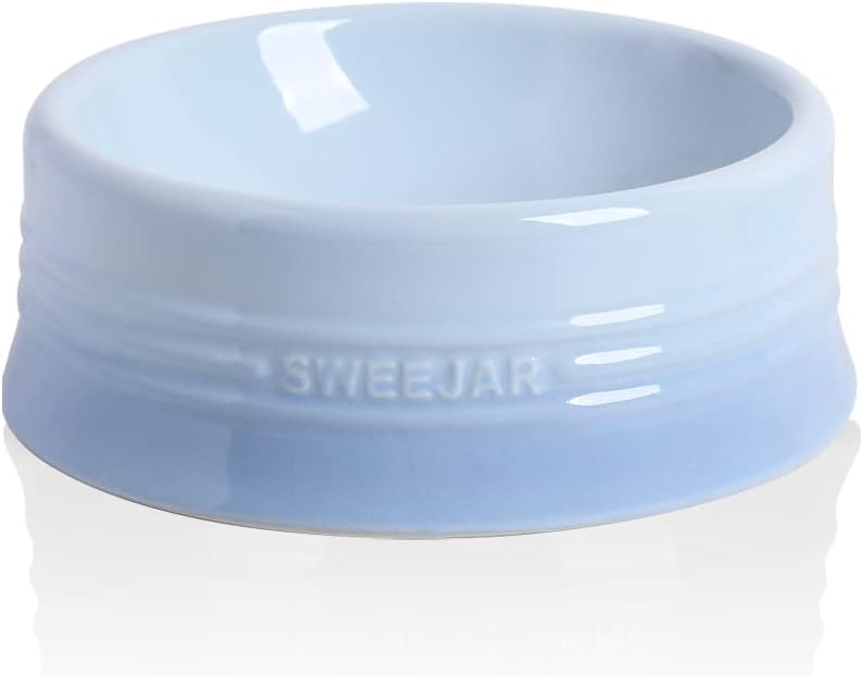 Sweejar Gradient Dog Bowl, Ceramic Dog Food Dish for Large Dogs and Large Cat, Porcelain Pet Bowl