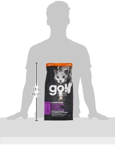 Go! Solutions Carnivore, Grain-Free, Protein Rich Dry Cat Food, Chicken, Turkey and Duck Recipe, 8