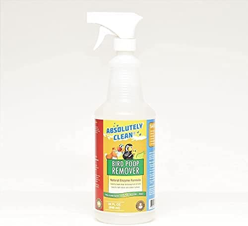 Absolutely Clean Amazing Bird Poop Remover - Just Spray/Wipe - Safely & Easily Removes Bird Messes