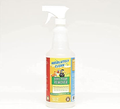Absolutely Clean Amazing Bird Poop Remover - Just Spray/Wipe - Safely & Easily Removes Bird Messes