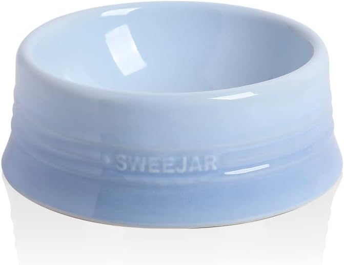 Sweejar Gradient Dog Bowl, Ceramic Dog Food Dish for Medium Dogs and Cat, Porcelain Pet Bowl for