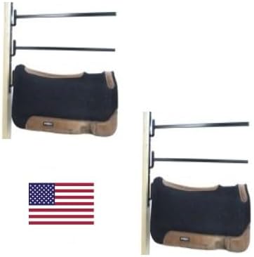2-Pack Swing Out Blanket Bar: Wall Mounted Horse Blanket Rack & Saddle Pad Holder - Ideal Tack Room