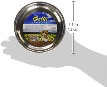 Loving Pets Bella Bowl Designer & Expressions, Cat Bowl, X-Small, Skeleton Design, Metallic Ocean