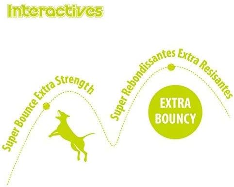ALL FOR PAWS Interactive Super Bounce Tennis Balls Dog Toy, Pet Safe Toys for Exercise and