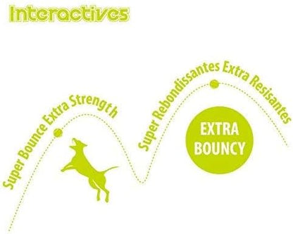 ALL FOR PAWS Interactive Super Bounce Tennis Balls Dog Toy, Pet Safe Toys for Exercise and
