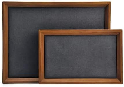 Oirlv Solid Wood Small Jewelry Tray Trade Showcase Countertop Jewelry Display Trays Rectangle