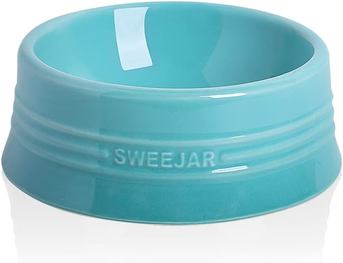 Sweejar Gradient Dog Bowl, Ceramic Dog Food Dish for Medium Dogs and Cat, Porcelain Pet Bowl for