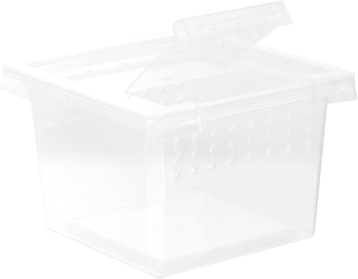 FRCOLOR Box Rearing Box Turtle Transport Container Frog Enclosure Mini Critter Keeper Transparent