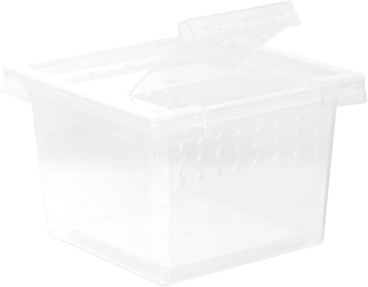 FRCOLOR Box Rearing Box Turtle Transport Container Frog Enclosure Mini Critter Keeper Transparent