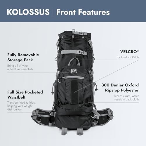 K9 Sport Sack Kolossus - X-Large, Black - The Big Dog Backpack - Ideal for Dogs 23-25” Long - Fully