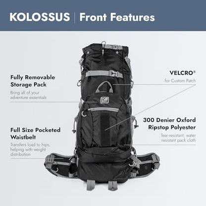 K9 Sport Sack Kolossus - X-Large, Black - The Big Dog Backpack - Ideal for Dogs 23-25” Long - Fully