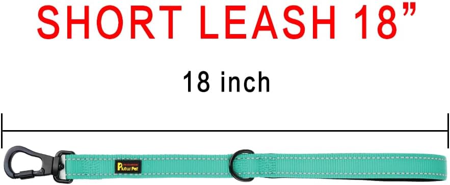 PLUTUS PET Short Training Dog Leash with Padded Handle for Medium Large Dogs,18 Inch Heavy Duty