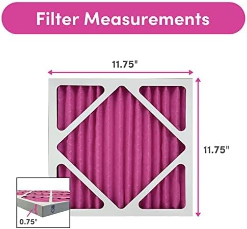 Colorfil 12x12x1 Air Filter (6-Pack) | Made in the USA | Color Changing | Remove Cat and Dog Odor |