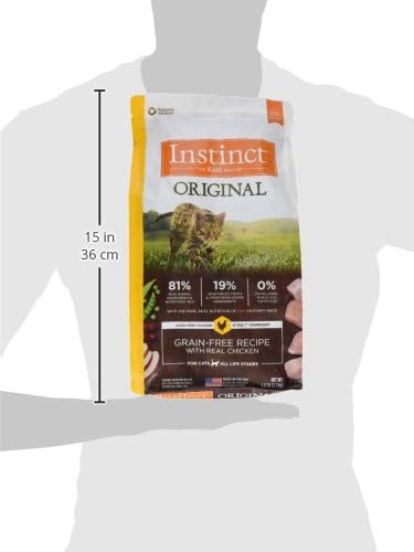 Instinct Original Dry Cat Food, Raw Coated Kibble, High Protein, Grain Free Recipe - Real Chicken