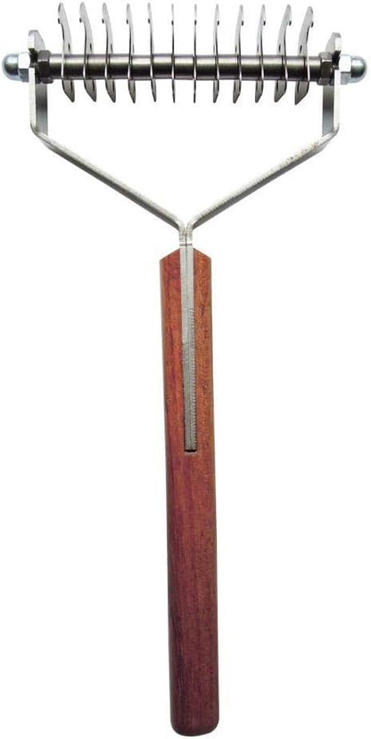Mars Coat King Double Wide Dematting Undercoat Grooming Rake Stripper Tool for Dogs and Cats