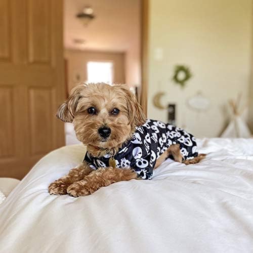 CuteBone Dog Halloween Pajamas Puppy Onesies Small Dogs Soft Pjs Coat Cat Apparel Comfy Pet