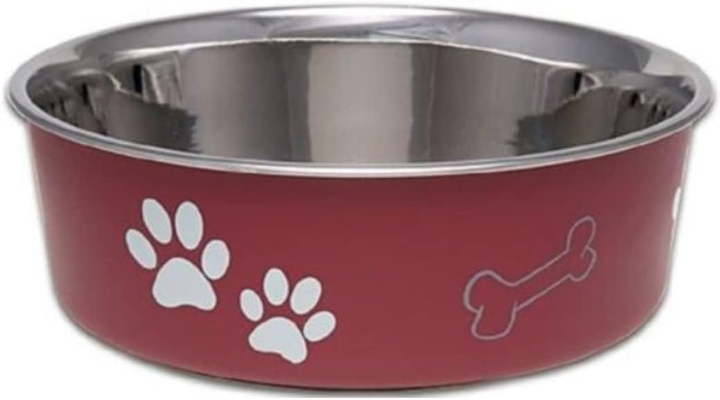 Loving Pets Bella Dog Bowls- Stainless Steel Dog & Cat Bowls - Spill Proof Dog Food Bowl, Cat Bowl