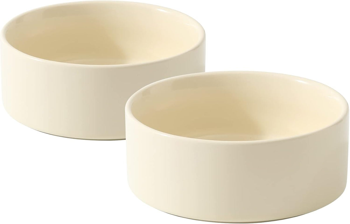 Ceramic Set of 2 Cat Bowls, Food and Water Bowls for Cats, Kitty, 2pcs Cat Dishes, Pet