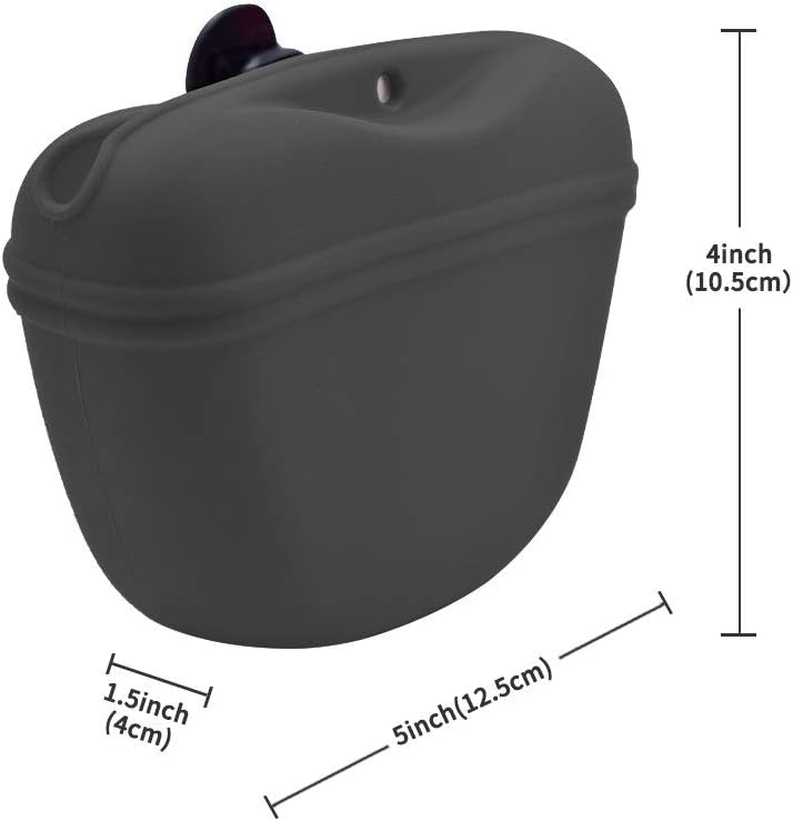 AUDWUD Silicone Dog Treat Pouch,With Dog Training Clicker,Clip on Portable Training