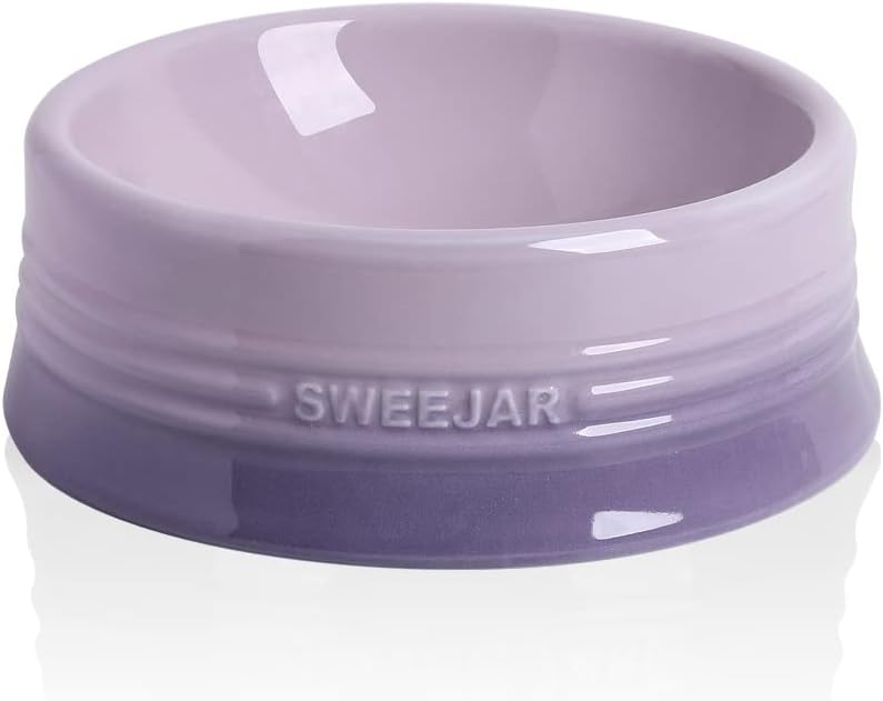 Sweejar Gradient Dog Bowl, Ceramic Dog Food Dish for Large Dogs and Large Cat, Porcelain Pet Bowl