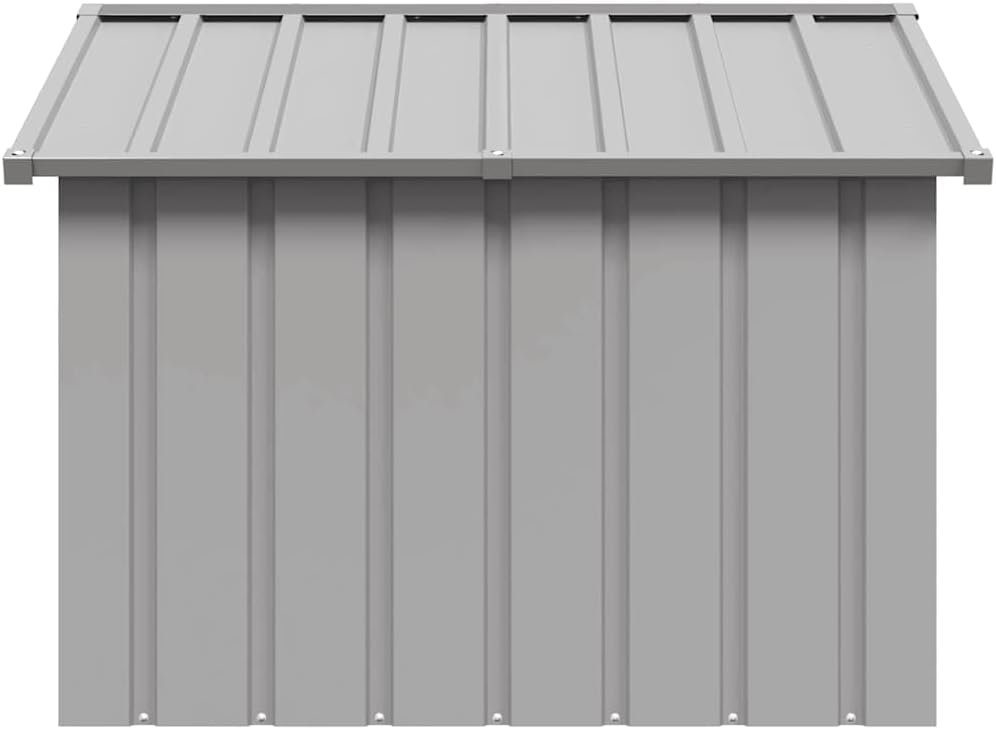 vidaXL Dog House - Durable Galvanized Steel Construction - Weatherproof Dog Kennel - Easy Access