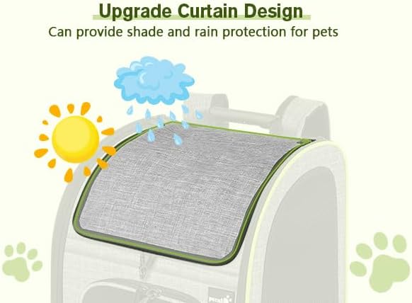 Pecute Cat Carrier Backpacks, Expandable Cat Backpack with Shade Cover, Breathable Mesh, Pet