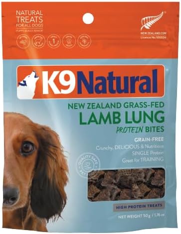 K9 Natural, Freeze-Dried Single Ingredient Dog Treats, High-Value, Low-Calorie Protein Bites for