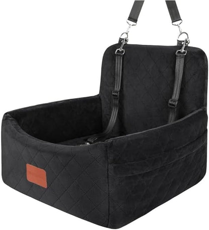 Dog Car Seat for Small Dogs Under 30lbs, Washable Pet Travel Car Bed with Memory Foam,Fully