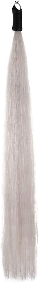 Horse Tail Extensions with Braided Horsehair Loop, Blunt Cut Bottom, 28-30 inches Long and 3/8 lb