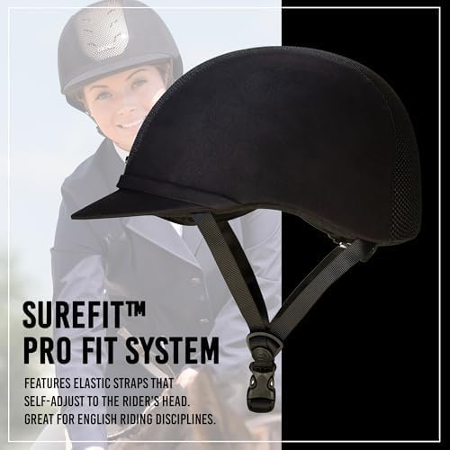 Troxel ES Sleek Horse Riding Helmet, Low-Profile, Self-Adjustable Design, Safety Horseback Riding