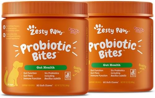 Zesty Paws Probiotics for Dogs - Digestive Enzymes for Gut Flora, Digestive Health, Diarrhea &