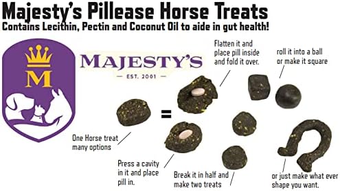 Majesty's PillEase Horse Treats | A Delicious Soft and Pliable No Bake Cookie Horse Treat | Makes