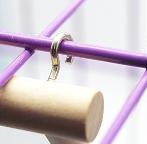 Hypeety Bird Parrot Mirror Toy Swing Hanging with Perch for Parrot Parakeet Budgies Cockatiel