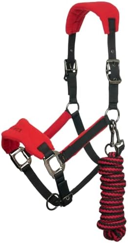LeMieux Vogue Fleece Headcollar - Halter & Leadrope - Extra Padding, Adjustable at Curb and Poll