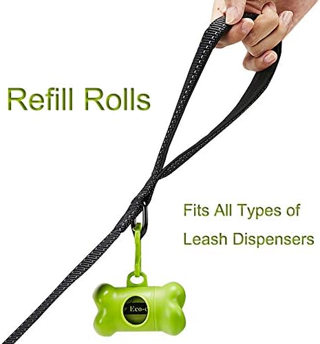 ECO-CLEAN Dog Poop Bags, 24 Rolls/360 Bags with Dispenser, Dog Waste Bags, Unscented, Leak-Proof