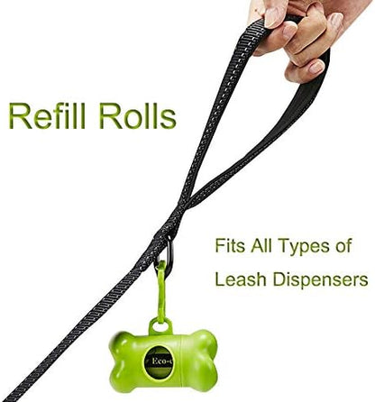 ECO-CLEAN Dog Poop Bags, 24 Rolls/360 Bags with Dispenser, Dog Waste Bags, Unscented, Leak-Proof