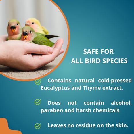 Eucalyptus and Thyme Extract Bird Bath Spray I Special Herbal Formula for Vibrant and Healthy