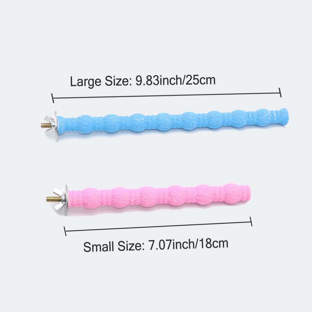 Litewoo Bird Perch Paw Beak Grinding Stick Grit Stand for Parrot Budgies Parakeet Cockatiels Conure