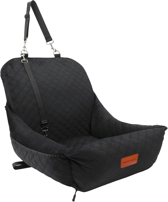 Dog Car Seat for Small Dogs Up to 25 lbs,Covered Ultra-Soft Fabric and Fill in Memory Foam,Fully