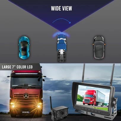 FalconEye Electronics 2nd Generation 200-300Ft Wireless Range Backup Camera for Trucks, Fleets. HD