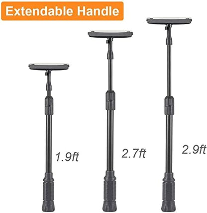 hygger Carbon Fiber 6 in 1 Aquarium Cleaning Tool Kit Al-gae Scraper Scrubber Pad Sponge Telescopic