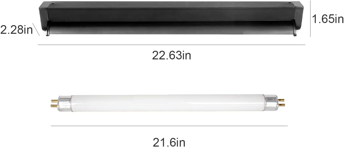 REPTI ZOO T5 HO UVB Lighting Combo Kit with Timer, Reptile Light Fixture Terrarium Hood Comes with