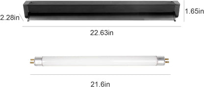 REPTI ZOO T5 HO UVB Lighting Combo Kit with Timer, Reptile Light Fixture Terrarium Hood Comes with
