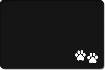 Rnivvi Dog Food Mat, 16" x 24" Footprint Absorbent Dog Cat Bowl Mat for Food and Water, Cute