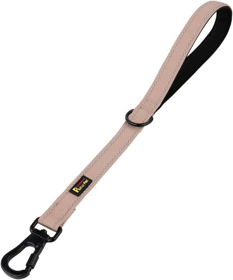 PLUTUS PET Short Training Dog Leash with Padded Handle for Medium Large Dogs,18 Inch Heavy Duty