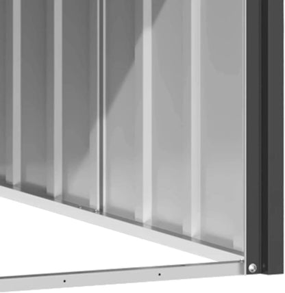 vidaXL Anthracite Dog House | Durable Galvanized Steel Construction | Outdoor Weather Resistant