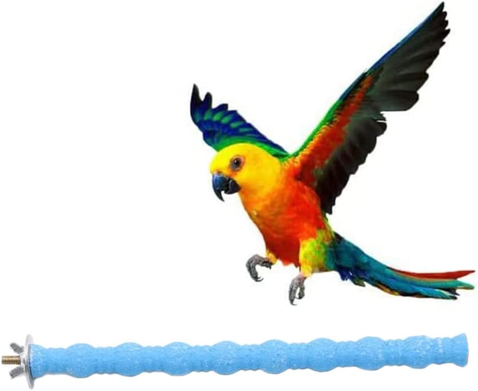Litewoo Bird Perch Paw Beak Grinding Stick Grit Stand for Parrot Budgies Parakeet Cockatiels Conure